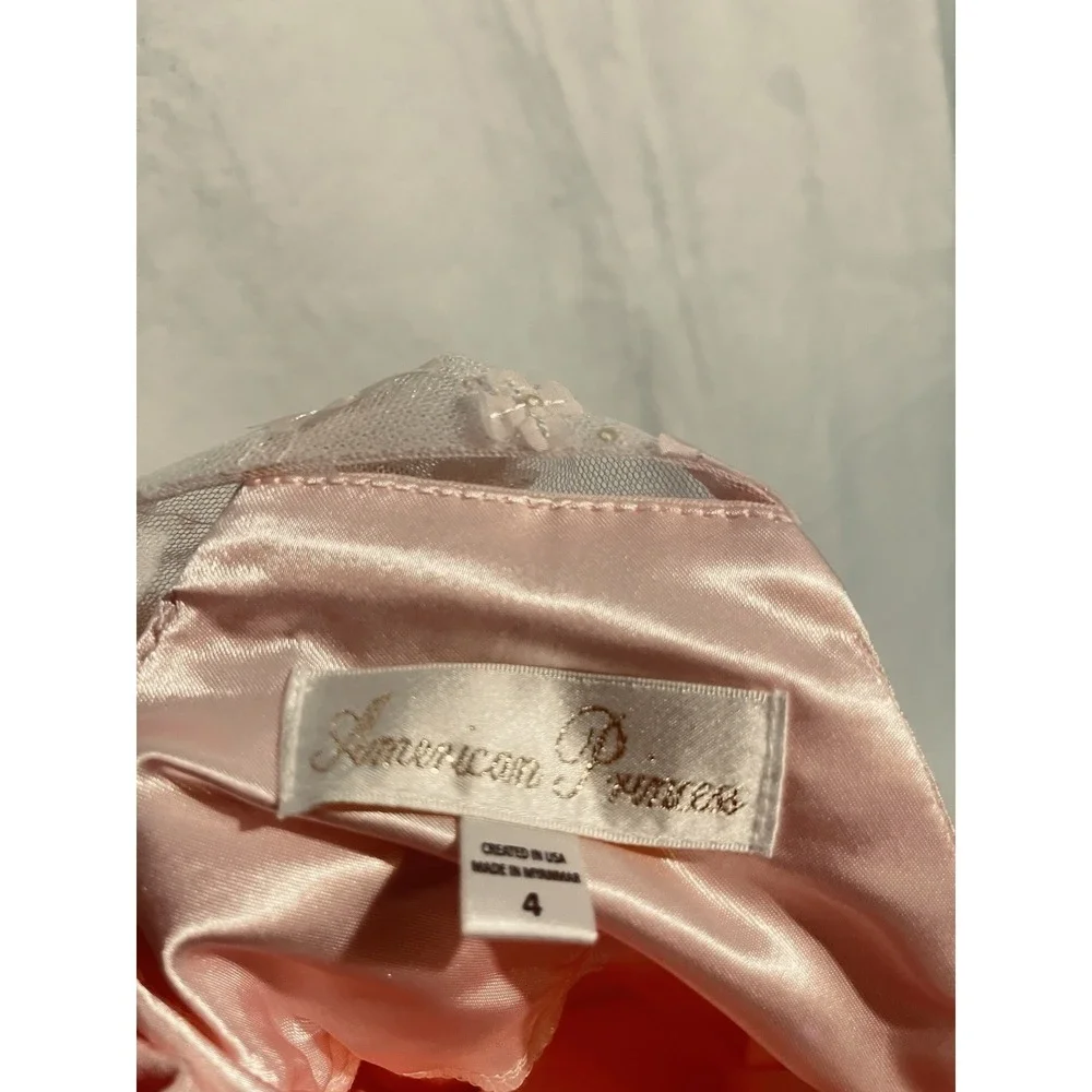 Toddler Girls American Princess Dress Size 4 Blush Ivory Flower Girl NWT